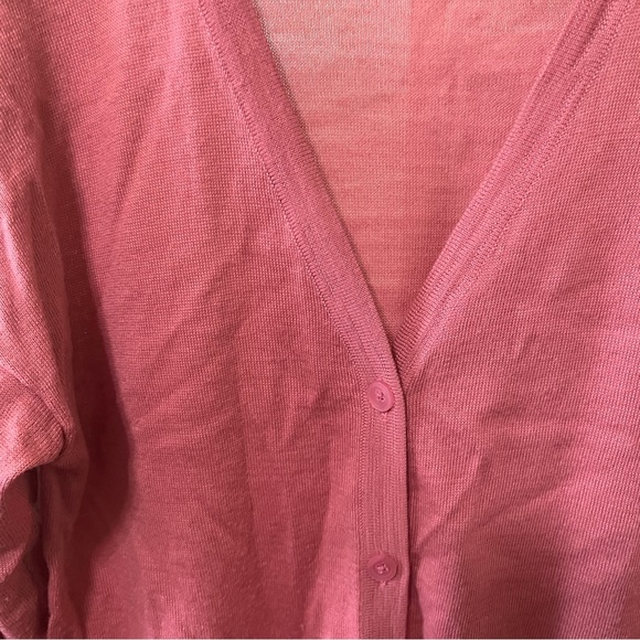 Coldwater Creek cardigan wool blend long sleeve button up Mauve Large - Picture 2 of 6